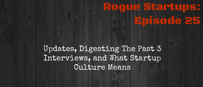 RS025:  Updates, Digesting The Past 3 Interviews, and What Startup Culture Means