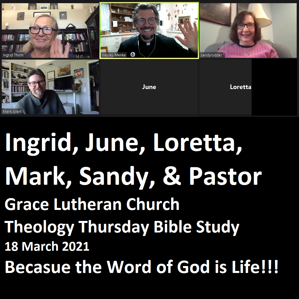 Theology Thursday 18 March 2021